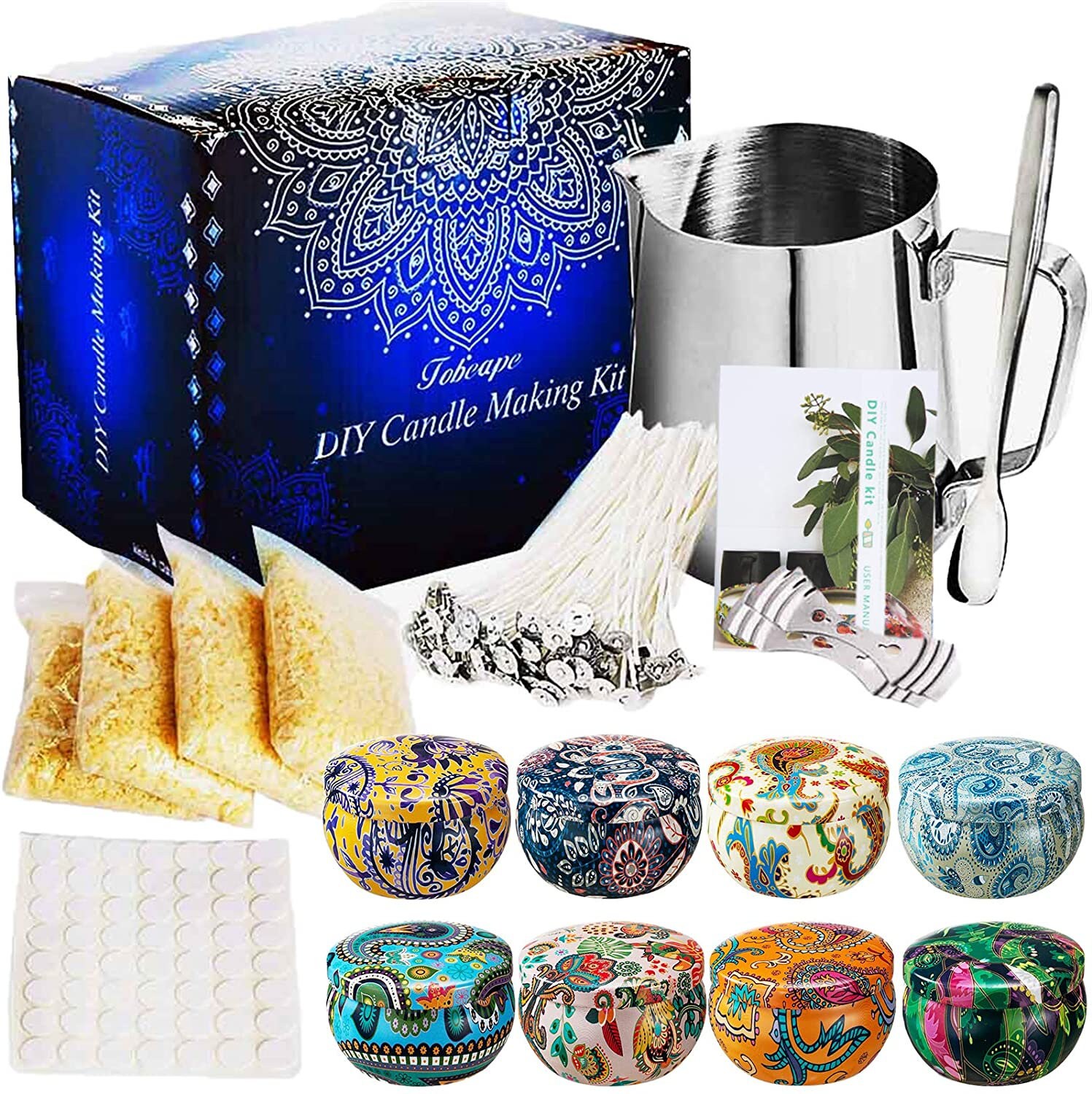Candle Making Kit - Wax and Accessory DIY Set for The Making of Scented Candles
