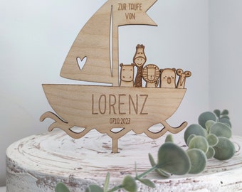 Cake Topper zur Taufe, Caketopper personalisiert Taufe, Tischdeko Taufe, Kuchendeko Taufe