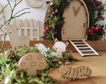 Elf door accessories | animals gnome door | Elf door set