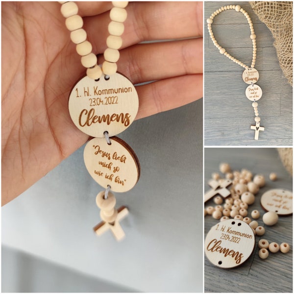 Rosary personalized | Rosary communion, baptism, birth or other occasions | DIY rosary