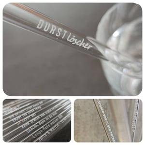 Glass straw personalized Guest gift image 2