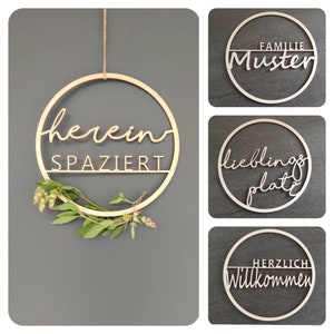 Door wreath personalized | Wreath door | Door sign | Walk in