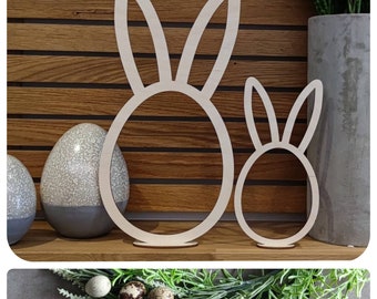 Osterhase Holz modern | personalisierte Deko Ostern