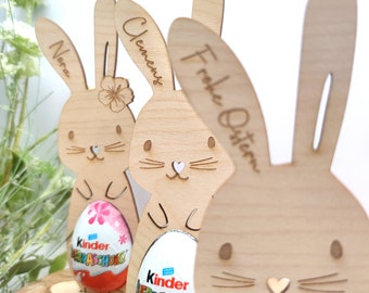 Regalo de Pascua para niños, conejito con Ü-huevo, regalo de Pascua personalizado, porta huevos sorpresa