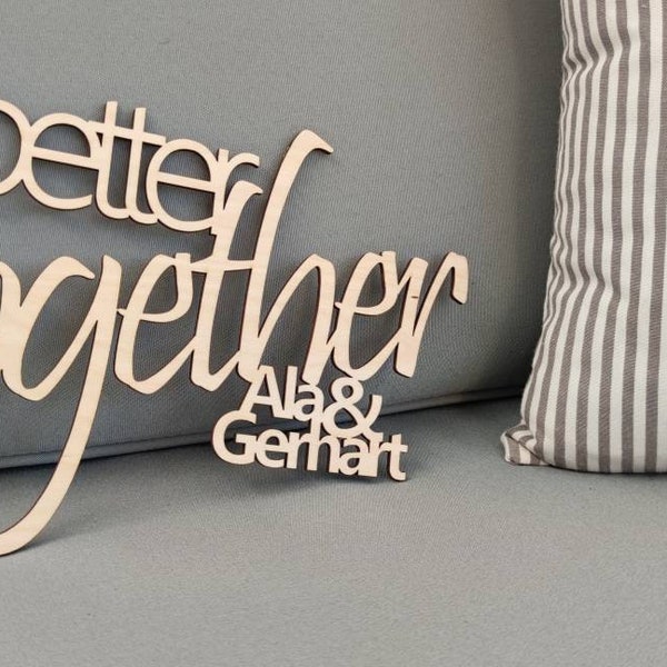 Hochzeitsgeschenk personalisiert | better together