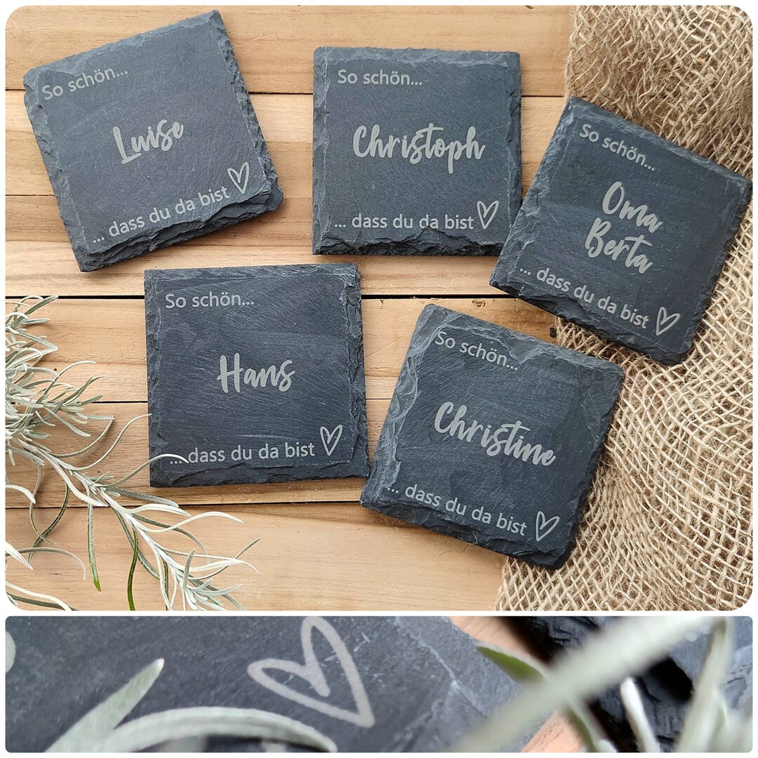 Platzkarte Schiefer Platzkarte Hochzeit Gastgeschenk personalisiert