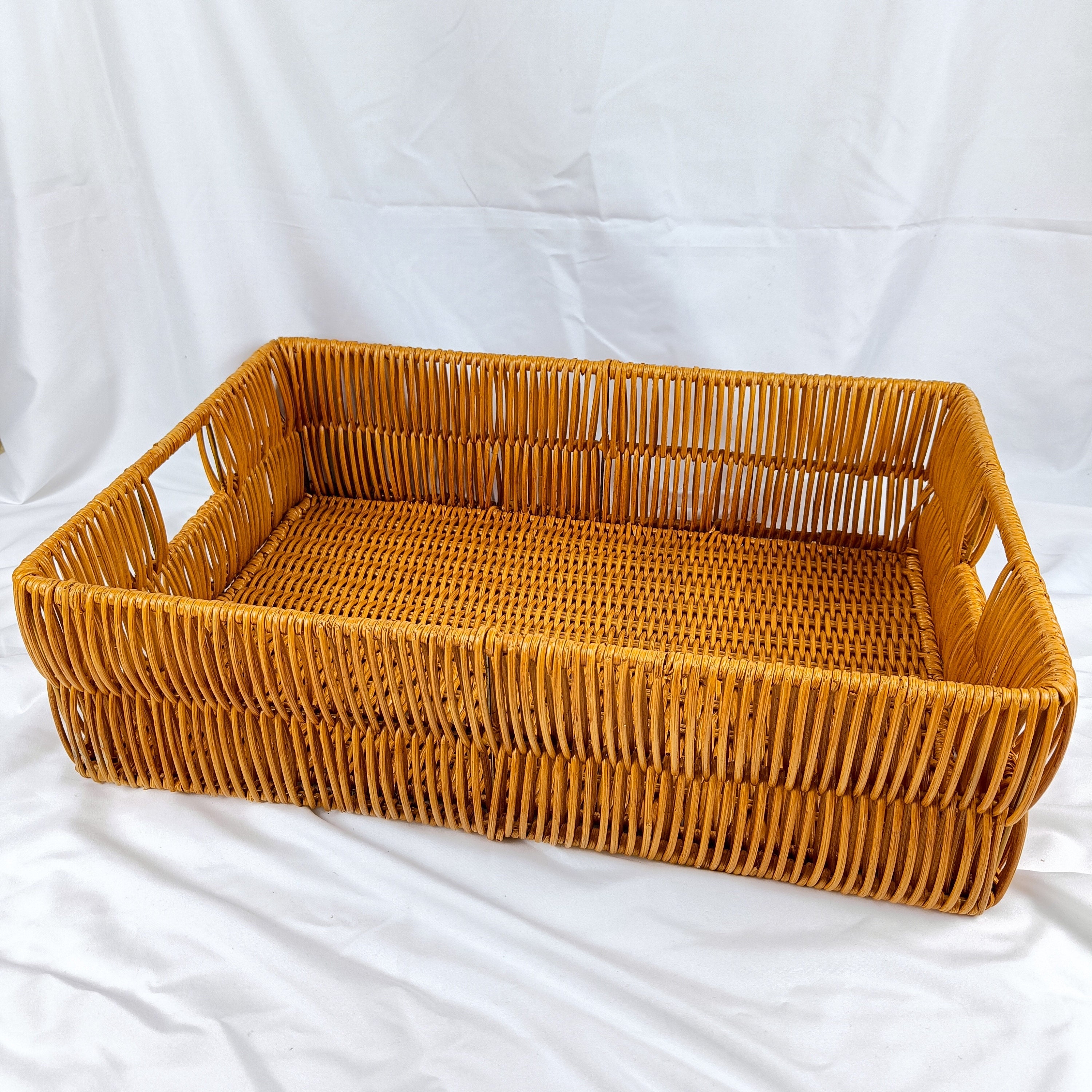 Rattan Storage Basket with Iron Frame, handmade in Indonesia — product view 1