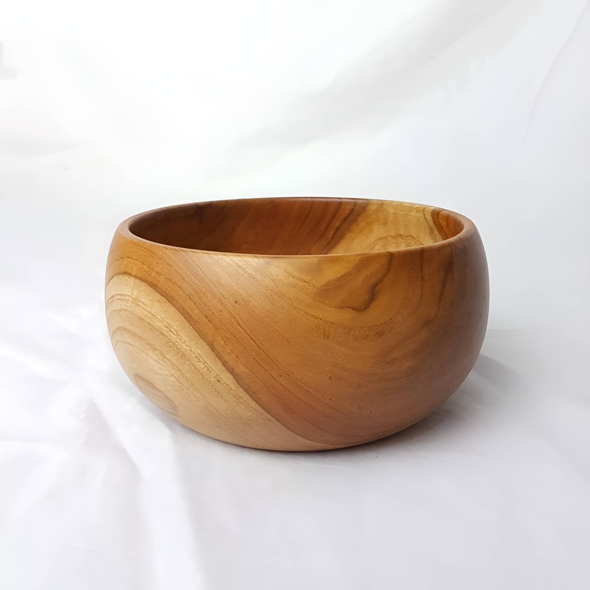 Handmade Teak Wood Bowl, handmade in Indonesia — product view 1