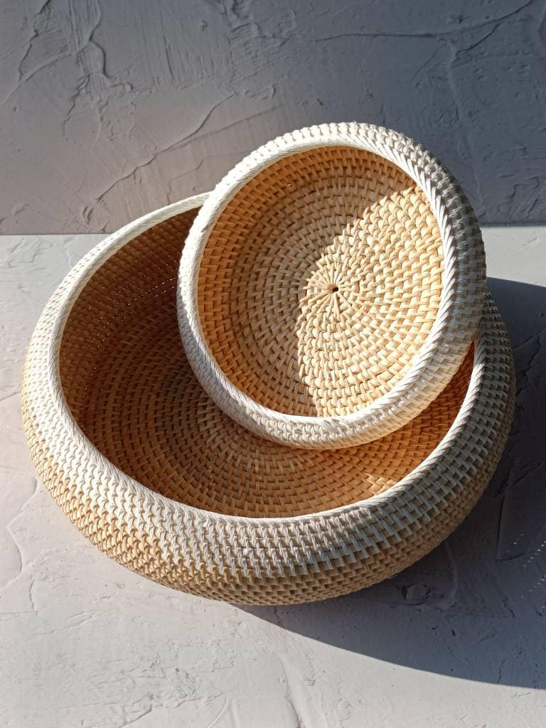 Handwoven Rattan Fruit Bowl, handmade in Indonesia — product view 1
