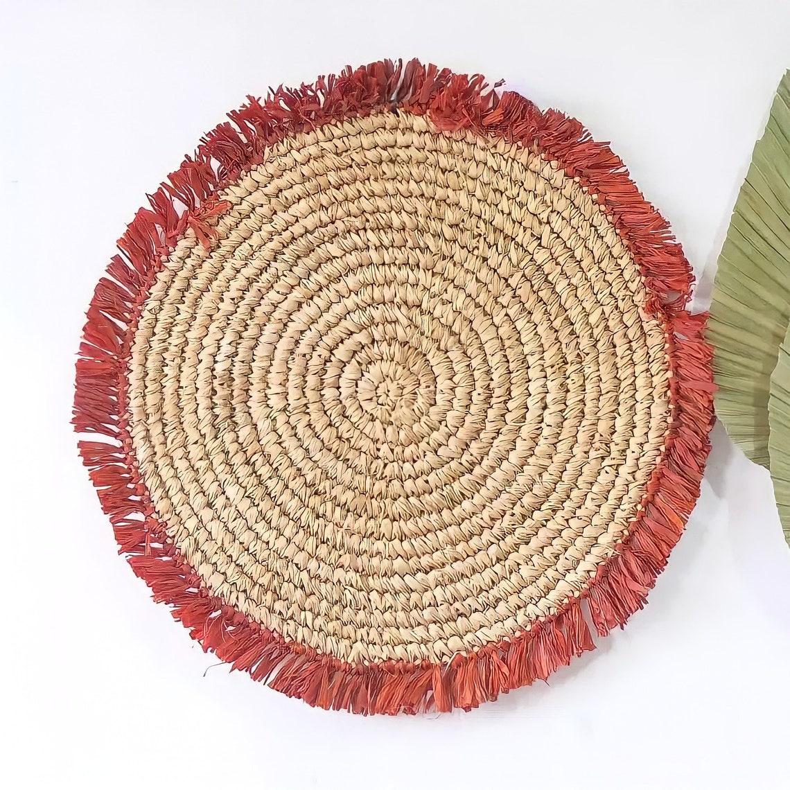 Boho Round Natural Placemats Agel Raffia Placemats Straw Etsy UK