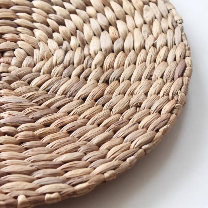 Water Hyacinth Round Placemats Straw Serving Mat Natural Etsy UK