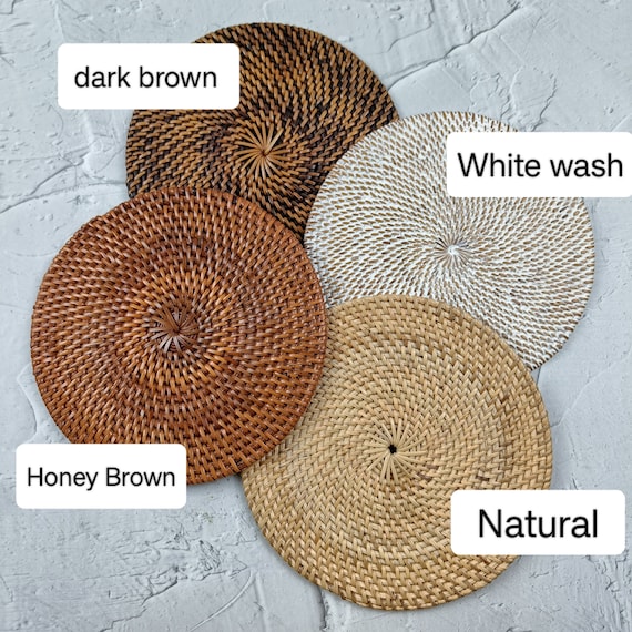 Mrzyzy Tovagliette Intrecciate con Rattan, Tovagliette Ovale in Paglia Naturale, Tovagliette in Vimini Rattan per Tavola da Pranzo/caffè 30 * 40cm (Size : 6 Pack