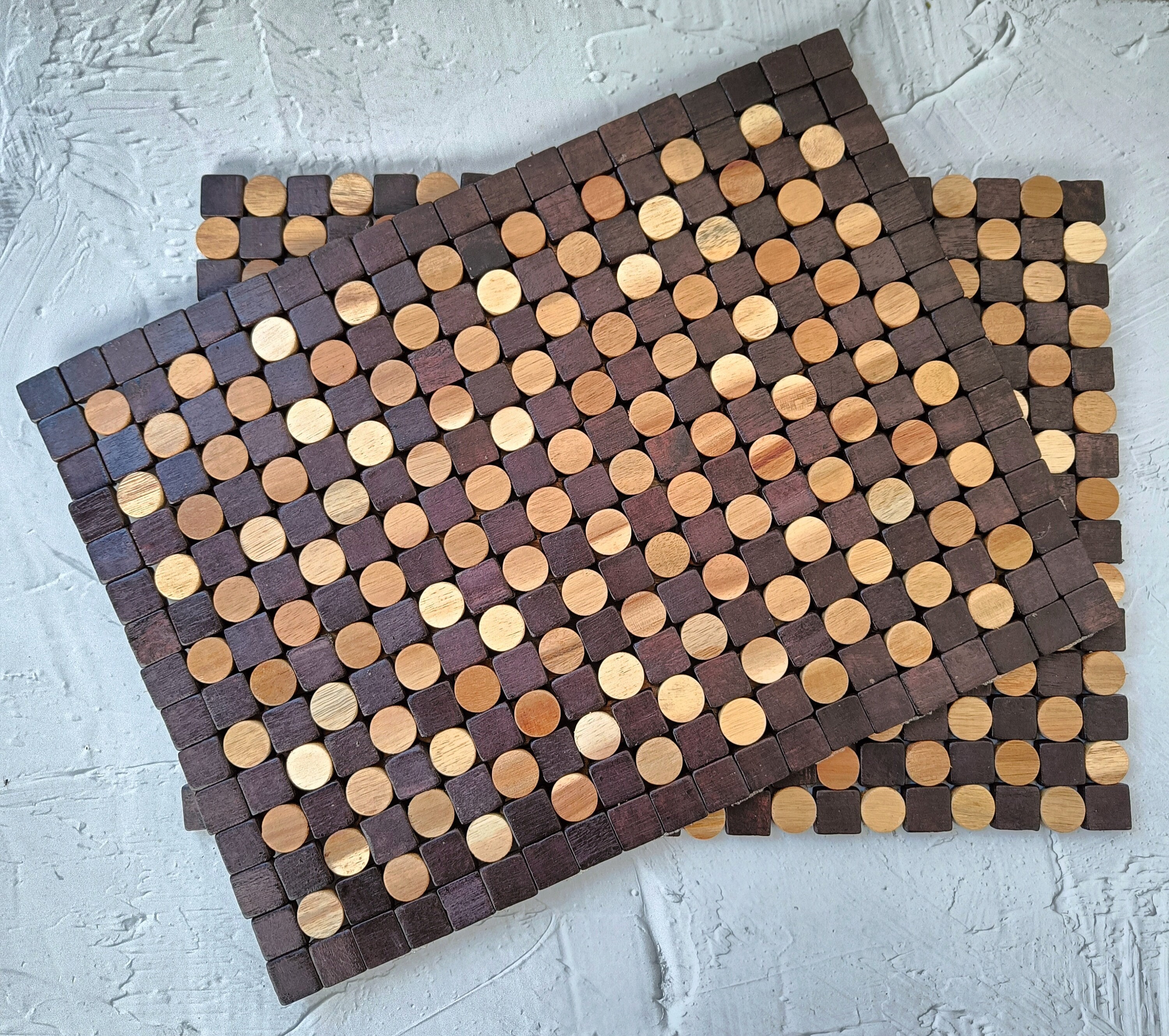 Non-Foldable Rectangular Rosewood Placemat, handmade in Indonesia — product view 1