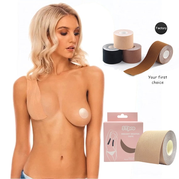 Boob Tape Women Invisible Bra Latex Free Adhesive Breathable Boob