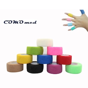 COMOmed Self Stick Cohesive Bandage Latex 1&quot;x5 Yards First Aid Bandages Stretch Sport Wrap Vet Tape for Wrist Ankle Sprain and Swelling