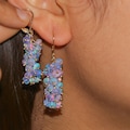 Lavender Opal Cluster Earring, Natural Opal Beads Earring, Fire Opal Dangle Earrings for Women, Ethiopian  Opal Jewelry, Handmade Earrings