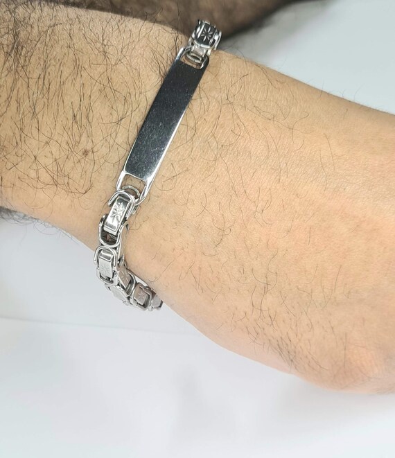 Stainless steel bracelet for engraving and with FREE RECORD Etsy