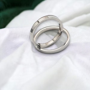 OFERTA - Pack 2 alianzas de acero inoxidable 2,5mm ancho.  GRABADO GRATIS. compromiso, boda, parejas, regalo.