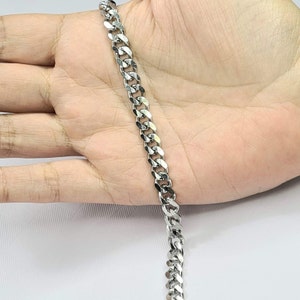 Stainless steel link bracelet for men and women.