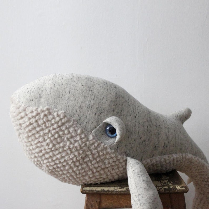 Big whale sperm whale nautical plush toy stuffed animal body Etsy
