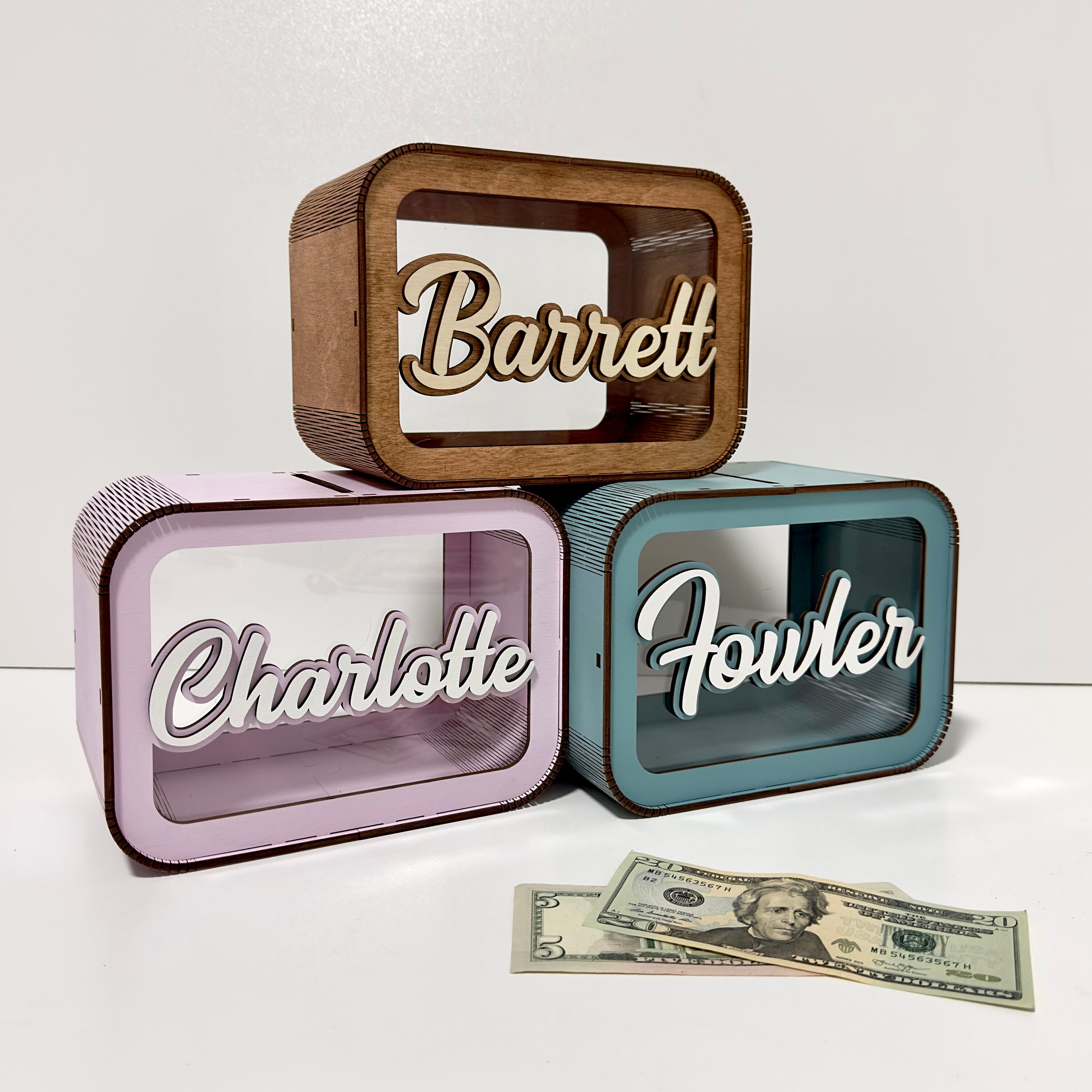 Personalized Money Box Wood, Piggy Bank Personalized, Money Box Child, Baby Gift For Birth, Wooden Money Box, Custom Piggy Bank