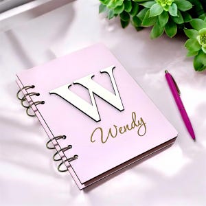 Personalized Wood Journal: Engraved Wooden Notebook, Custom Diary
