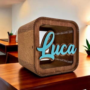 Personalized Piggy Bank, Kids Bank, Money Box, Name Piggy Bank, Wooden Cash Box, Gifts For Kids, Baby Birthday Gift, Coin Bank, Custom Jar