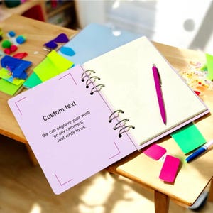 Engraved Wood Journal: Personalized Handmade Writing Notebook