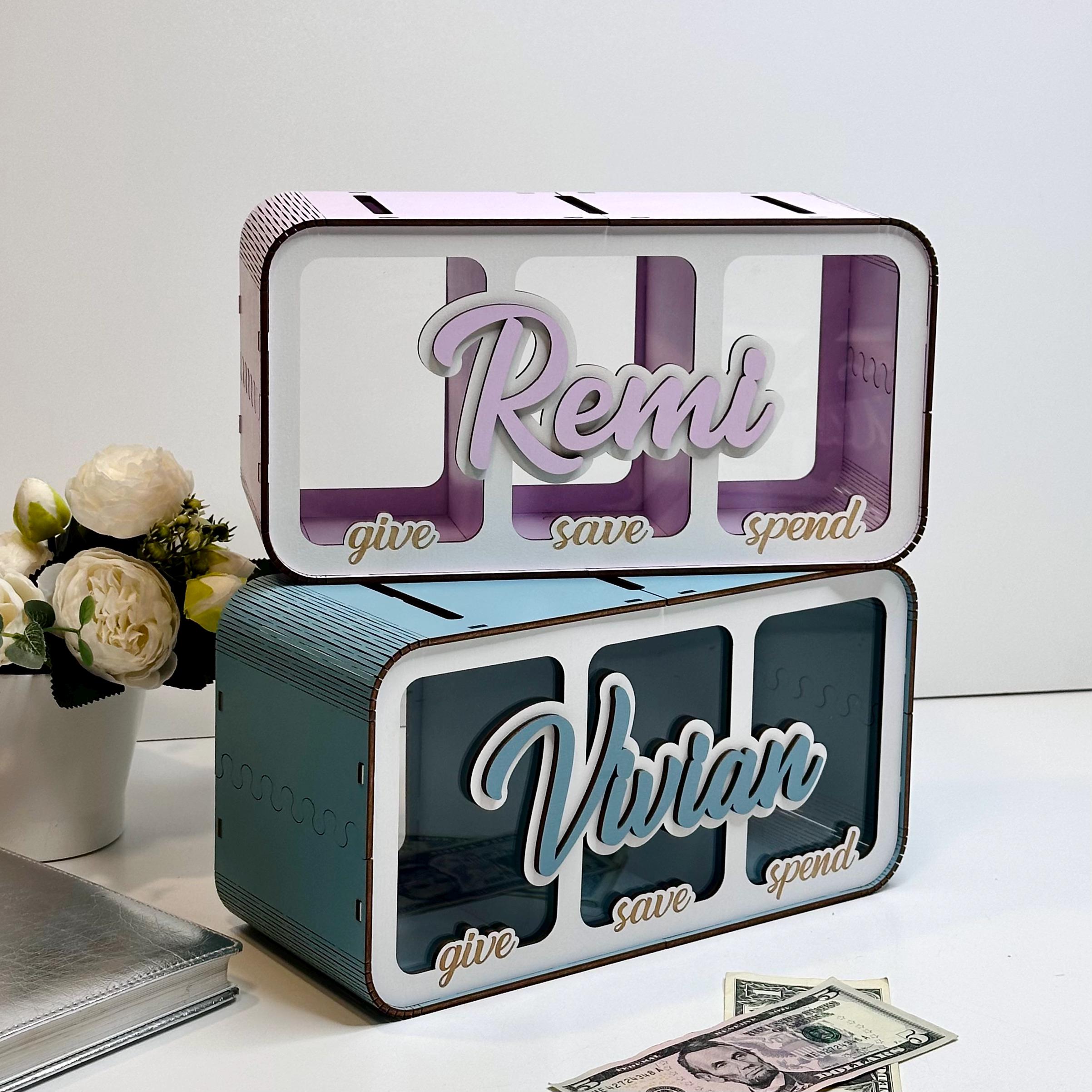 木製貯金箱のカスタマイズ：貯金・共有、子供部屋の装飾 - Etsy 日本