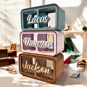 Wooden Coin Bank | Kids Piggy Bank | Custom Money Box | Handmade Gift for Children | Personalized Saving Jar | Wooden Piggy Bank