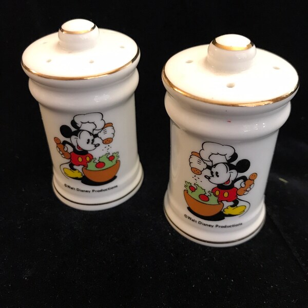 Mickey Mouse Salt and Pepper Shakers Etsy