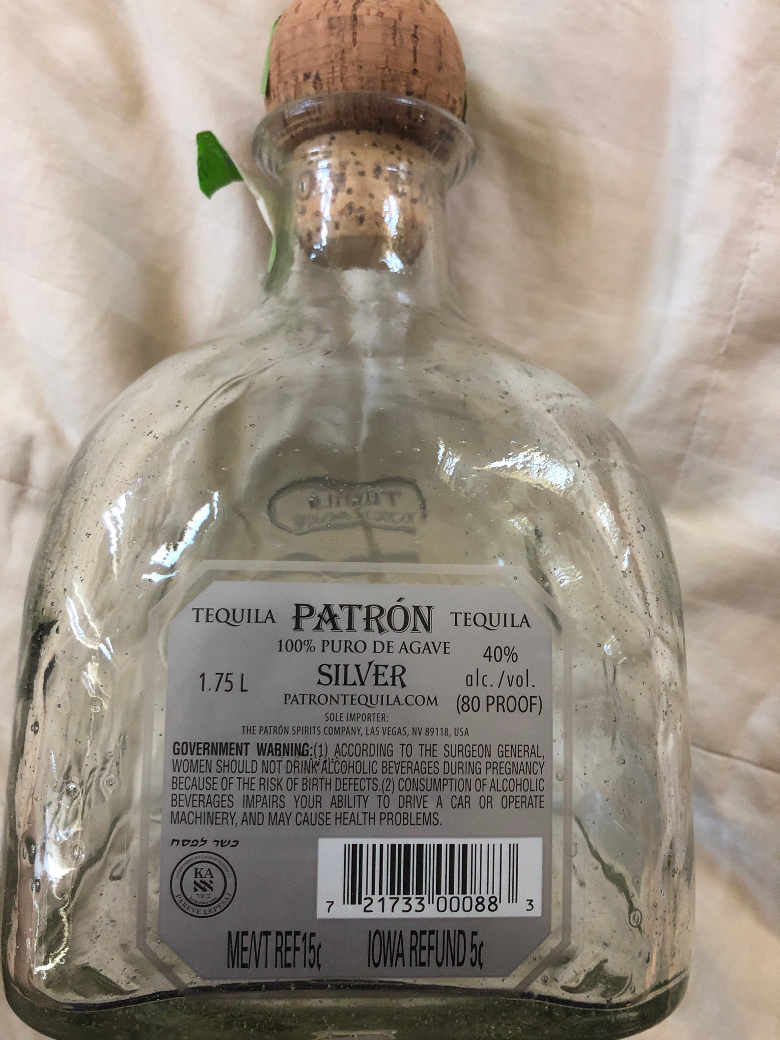 1.75 L Empty Patron Bottle Collectors numbered signed Glass Etsy