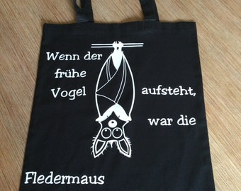 Leinenbeutel Fledermaus