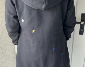 Parka /Sweatshirtmantel mit bunten Sternen