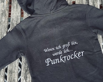 Kindersweatshirtjacke „Vampir“oder „Punkrocker“