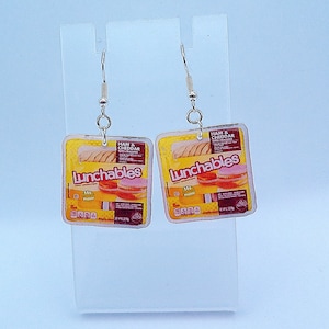 Lunchables earrings, food jewelry, fast food, food earrings, teacher gifts