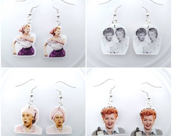 I love lucy earrings, I love lucy gifts