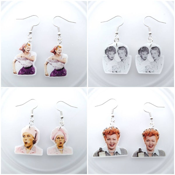 I love lucy earrings, I love lucy gifts