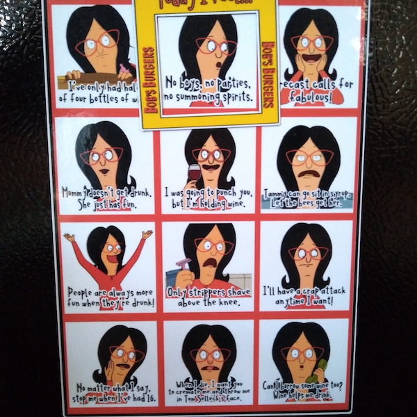 Bob's burger magnet, bob's burger linda, mood magnet