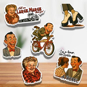 Peewee Herman sticker set