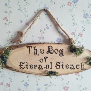 Bog of Eternal stench, wood burn sign, the Labyrinth