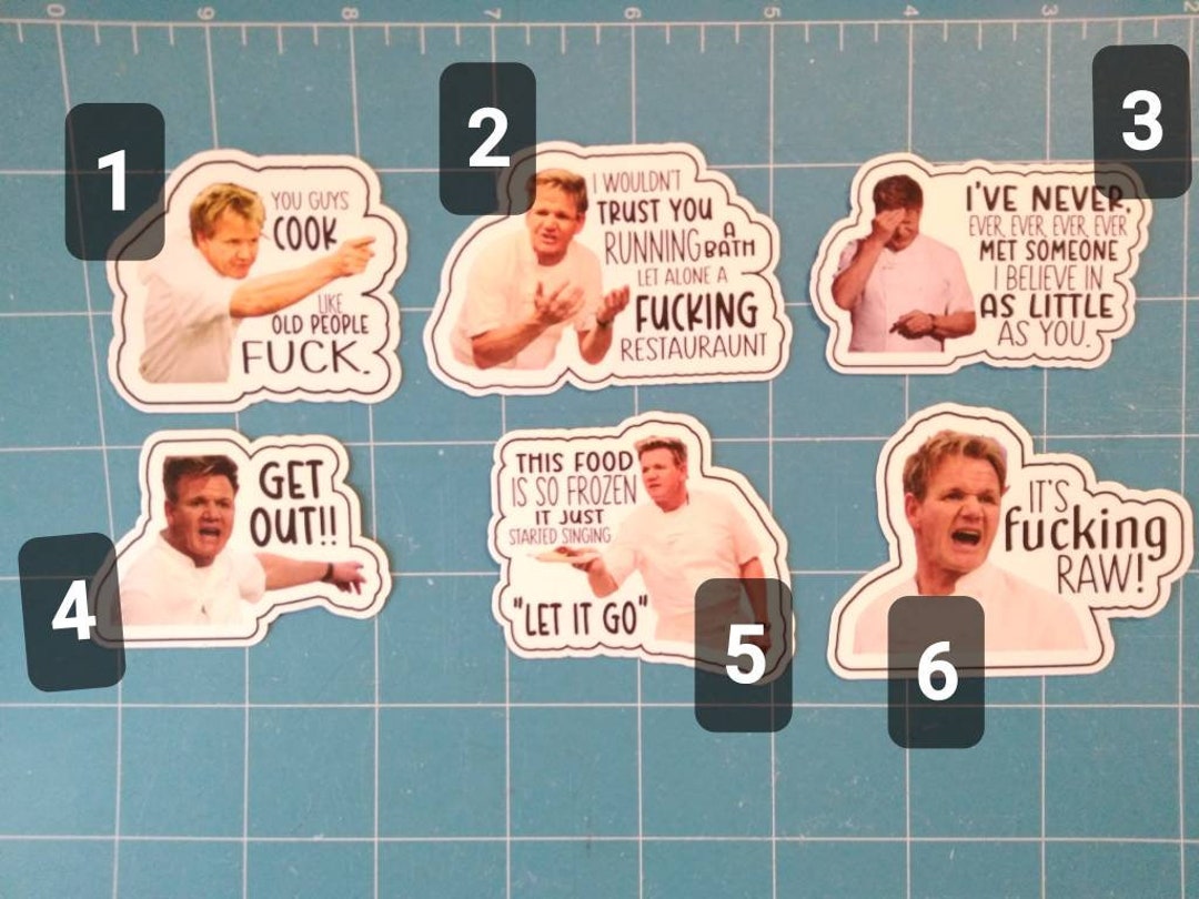 Gordon Ramsay Stickers, Gordon Ramsay Gifts, Gordon Ramsay Quotes - Etsy