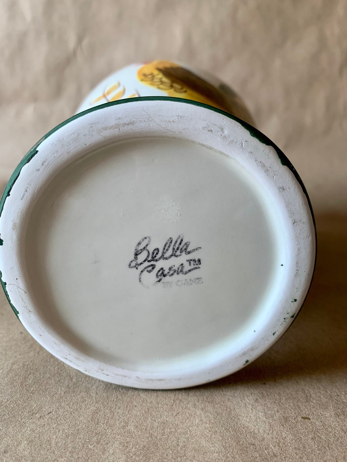 Bella Casa by Ganz Roaster Ceramic Vase. Green Plaid. Green Etsy