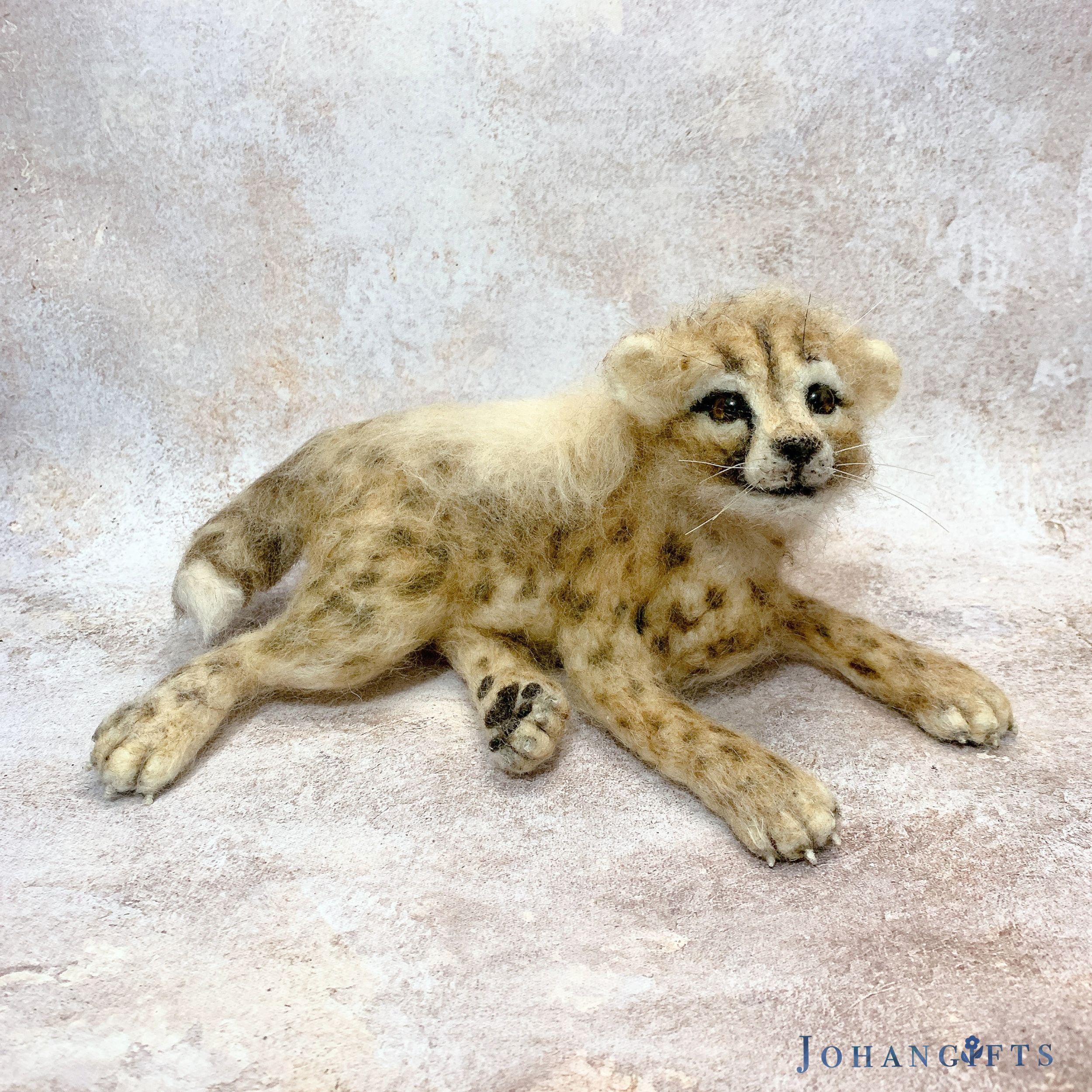 Felt Cheetah Cadet Needle Felt Cat Sculpture: Cheetah | Curious Mondo main image 4