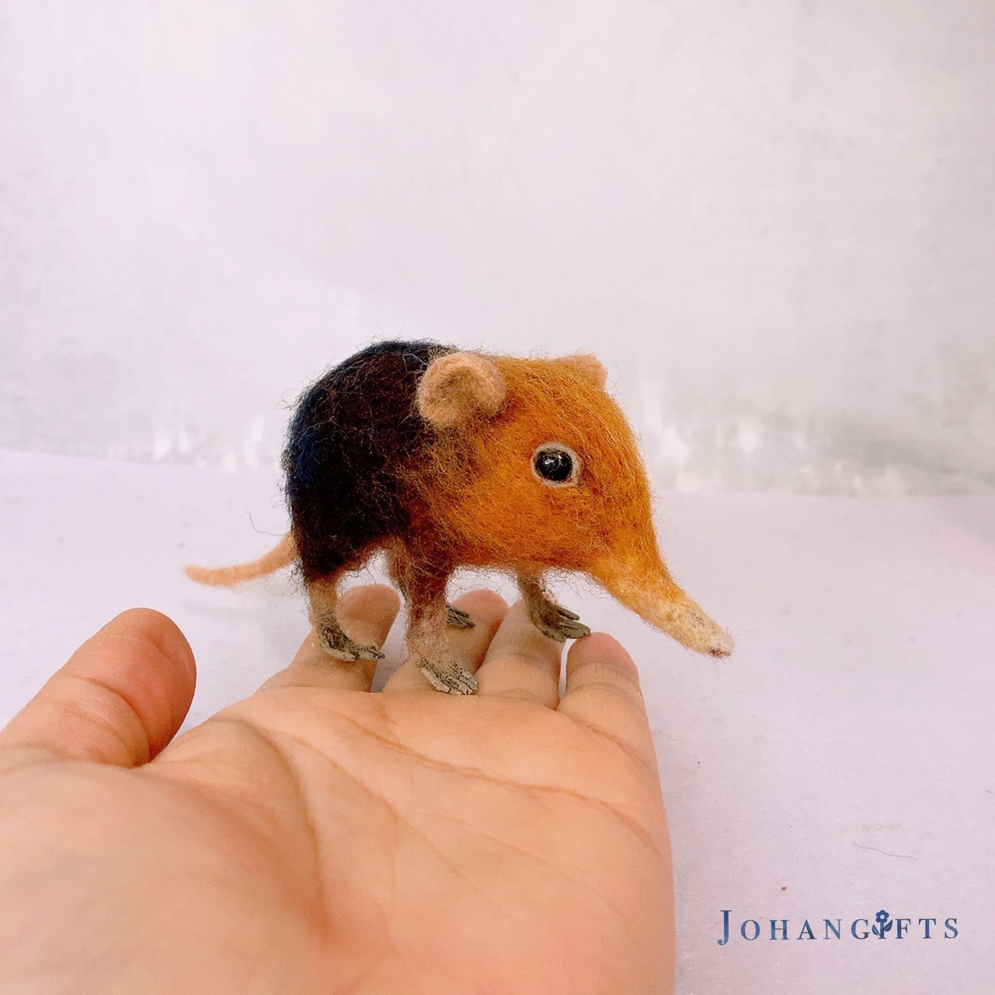 Elephant Shrew Wool Soft Sculpture Life Size Rare Wildlife Figurine Unique Gift for Animal Lover Collectible Needle Felt Wildlife Shrew Etsy UK