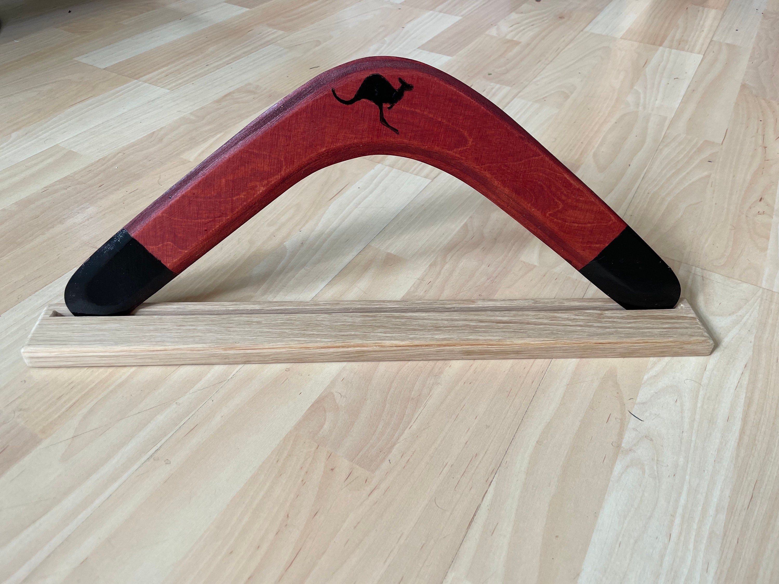 10 X BOOMRANGS Boomerang Stand Made From Solid Oak boomerang Etsy