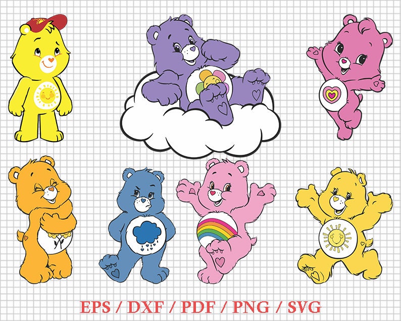 Care Bears Svg Bundle Easy Cut Cutting File for Cricut care | Etsy