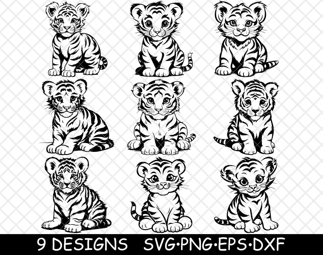 Cute Baby Tiger Cub Young Pup Big Cat Wild Animal Africa - Etsy