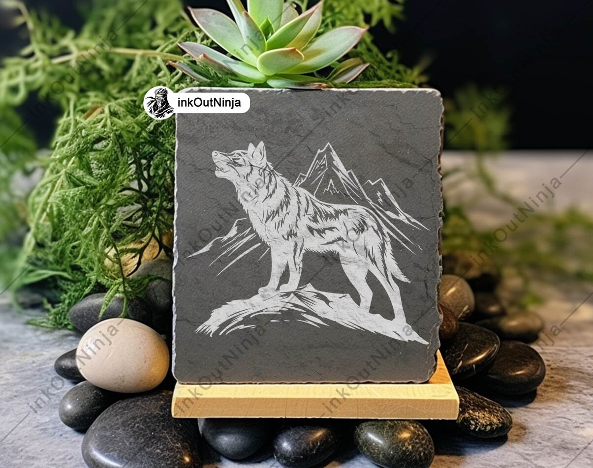Wolf Mountain SVG Bundle Howling Clipart Alpine Wildlife Vector Rustic ...