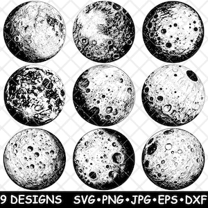 Volle maan maanlicht nacht krater foto weerwolf, PNG, SVG, EPS-Cricut-Silhouette-Cut-Engrave-Stencil-Sticker, stickers, vector, clipart, afdrukken